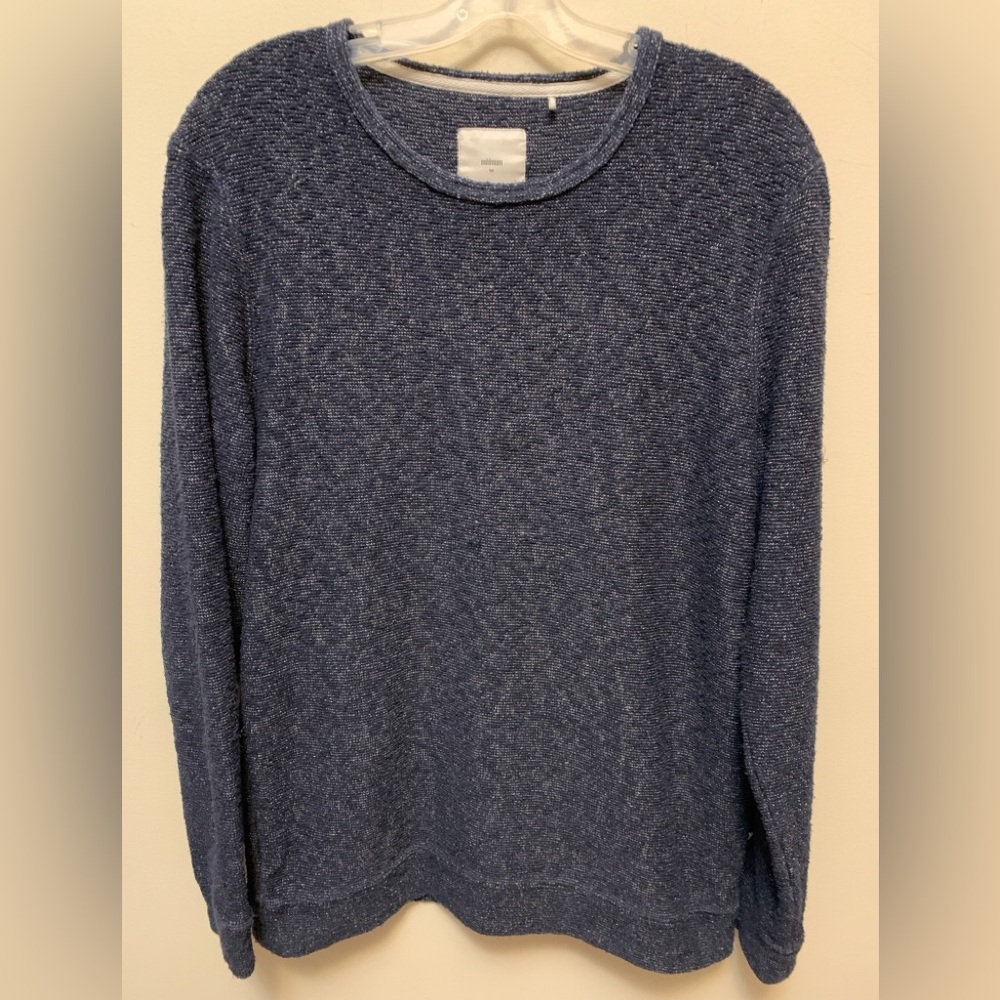MINIMUM Men's Navy Textured Crewneck Sweater